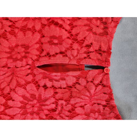 Halogen Floral Top Womens Size Small Petite SP Red Peplum Nordstroms New NWT - Picture 9 of 13